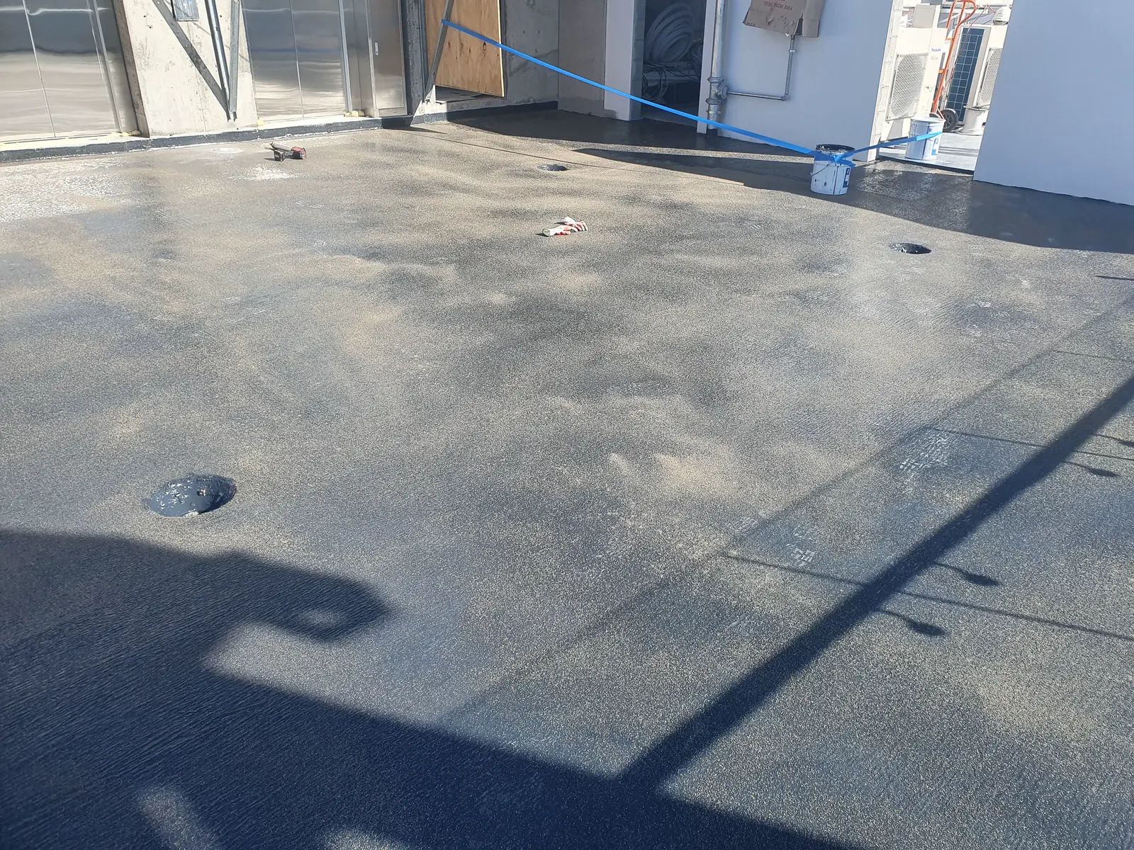 Surface preparation for balcony waterproofing