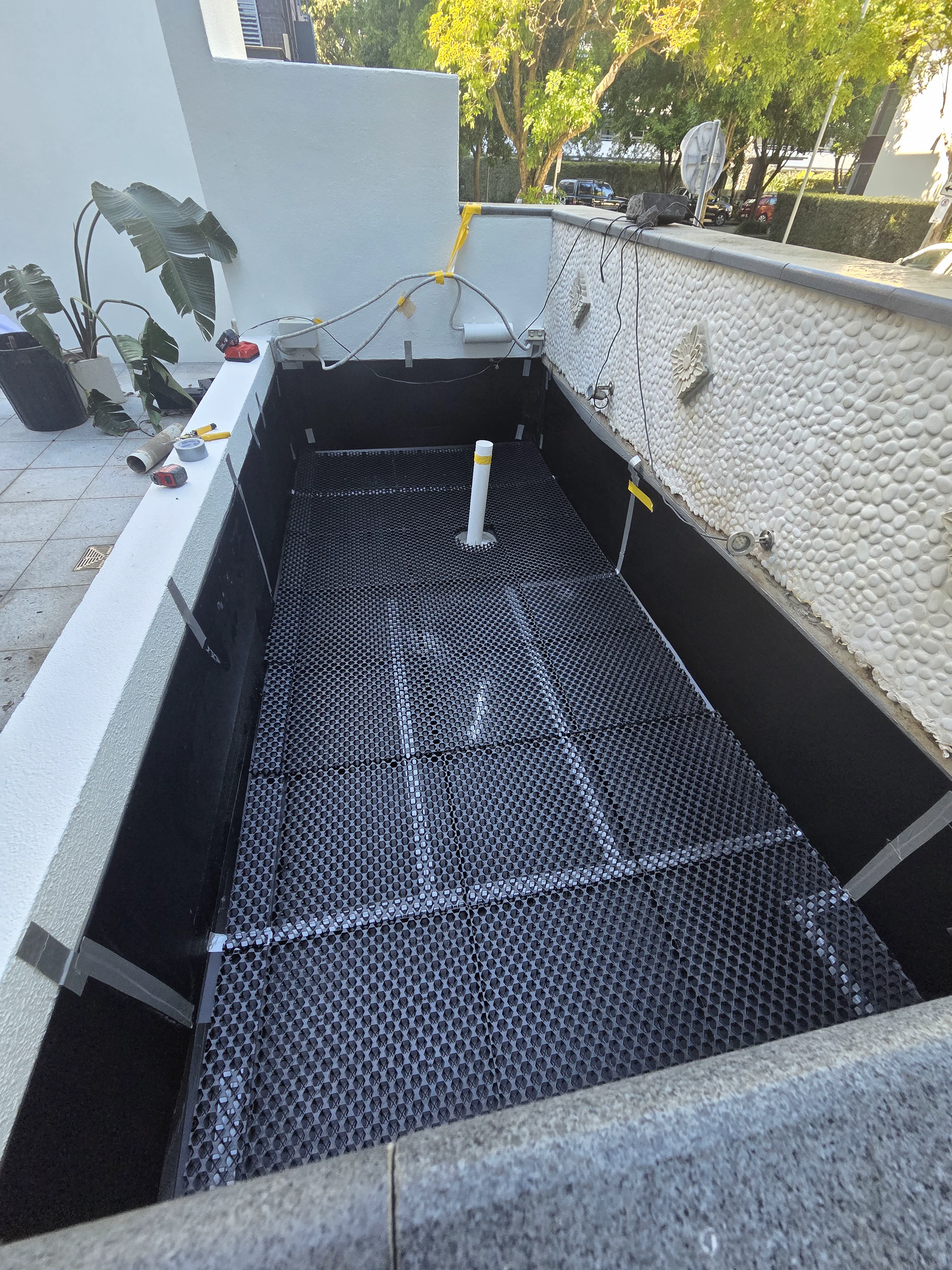Planter box waterproofing – During